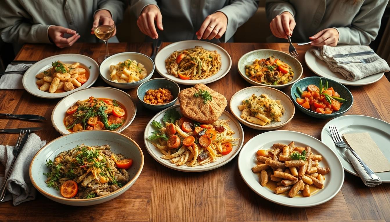 Ingredients prepared for a simple home dinner